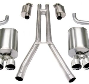 corsa cat back 2.5" dual rear twin 3.5" cadillac xlr 04 08
