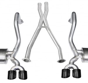 corsa cat back 2.5" dual rear twin 4" corvette c5 5.7 97 04