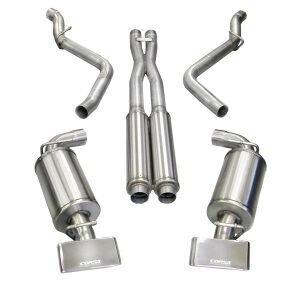 corsa cat back 2.75" dual rear gtx 3"x7" challenger 6.1 8 10