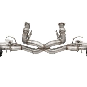 corsa cat back 3.0" dual rear quad 4.5" corvette c8 20 23