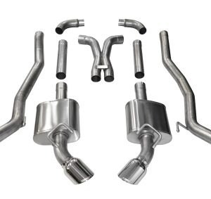 corsa cat back 3.0" dual rear single 4.5" camaro 6.2 10 15