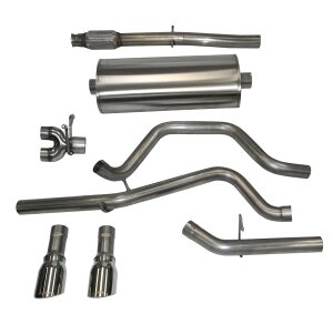 corsa cat back 3.0" dual rear single 4" silverado 5.3 14 19