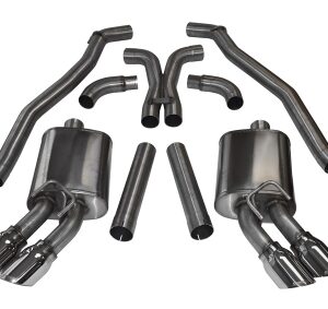 corsa cat back 3.0" dual rear twin 4.0" camaro 6.2 12 15