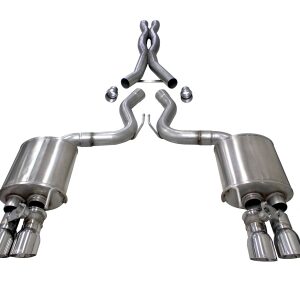 corsa cat back 3.0" dual rear twin 4.0" mustang 5.0 18 22