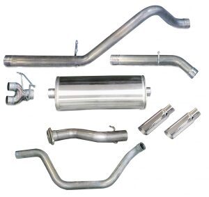 corsa cat back 3" dual rear single 4" silverado 6.2 07 09
