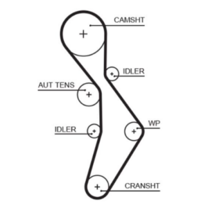 gates rpm timing belt 23 x 1184mm 148t