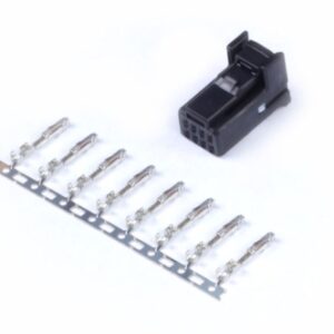 haltech plug and pins only 8 pin tyco black