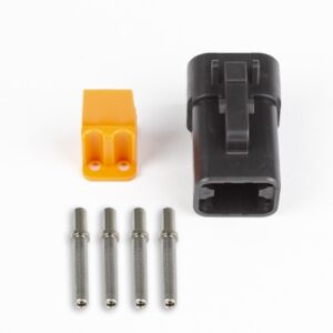 haltech plug & pins only male deutsch dtp 06 4s black conn (