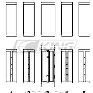king main bearing shell ford/mazda l3, l3 vdt mzr