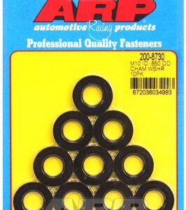 m10 id .850 od chamfer black washers