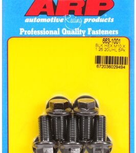m10 x 1.25 x 20 hex black oxide bolts (5pcs)