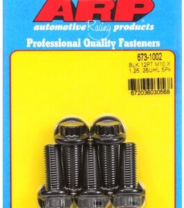 m10 x 1.25 x 25 12pt black oxide bolts (5pcs)