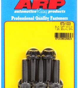 m10 x 1.25 x 30 12pt black oxide bolts (5pcs)