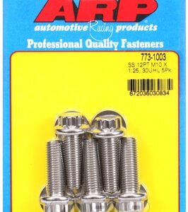 m10 x 1.25 x 30 12pt ss bolts (5pcs)