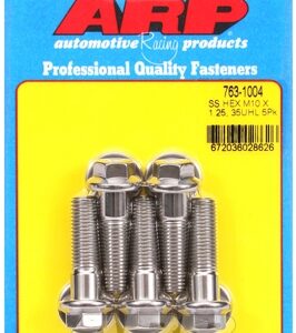 m10 x 1.25 x 35 hex ss bolts (5pcs)