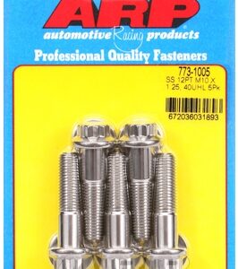 m10 x 1.25 x 40 12pt ss bolts (5pcs)