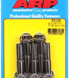 m10 x 1.25 x 45 12pt black oxide bolts (5pcs)