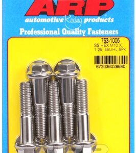 m10 x 1.25 x 45 hex ss bolts (5pcs)