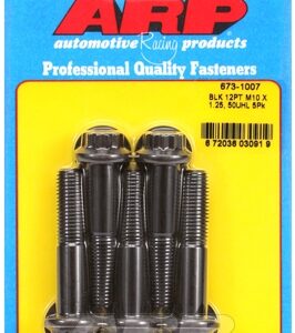 m10 x 1.25 x 50 12pt black oxide bolts (5pcs)