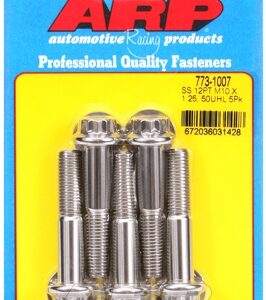 m10 x 1.25 x 50 12pt ss bolts (5pcs)