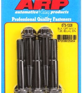 m10 x 1.25 x 60 12pt black oxide bolts (5pcs)