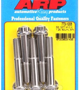 m10 x 1.25 x 60 12pt ss bolts (5pcs)