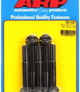 m10 x 1.25 x 70 hex black oxide bolts (5pcs)