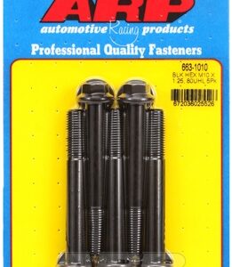m10 x 1.25 x 80 hex black oxide bolts (5pcs)