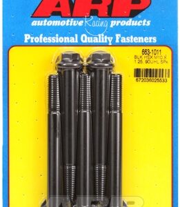 m10 x 1.25 x 90 hex black oxide bolts (5pcs)