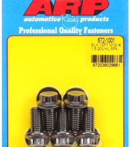 m10 x 1.50 x 20 12pt black oxide bolts (5pcs)