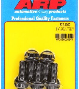 m10 x 1.50 x 25 12pt black oxide bolts (5pcs)