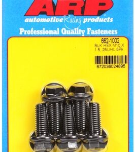 m10 x 1.50 x 25 hex black oxide bolts (5pcs)