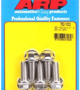 m10 x 1.50 x 25 hex ss bolts (5pcs)