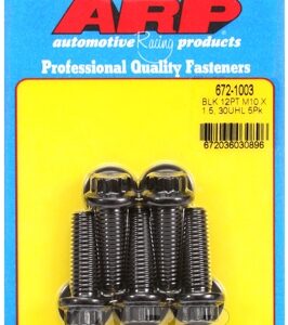 m10 x 1.50 x 30 12pt black oxide bolts (5pcs)
