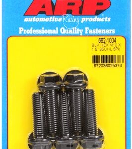m10 x 1.50 x 35 hex black oxide bolts (5pcs)