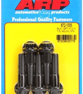 m10 x 1.50 x 40 12pt black oxide bolts (5pcs)