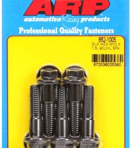 m10 x 1.50 x 40 hex black oxide bolts (5pcs)