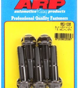 m10 x 1.50 x 45 hex black oxide bolts (5pcs)