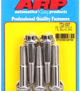 m10 x 1.50 x 50 12pt ss bolts (5pcs)