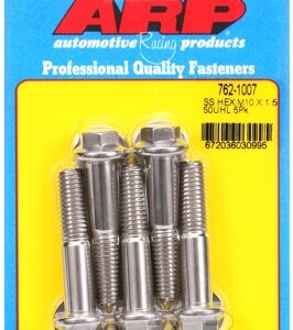 m10 x 1.50 x 50 hex ss bolts (5pcs)