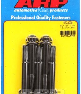 m10 x 1.50 x 70 12pt black oxide bolts (5pcs)