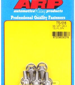 m6 x 1.00 x 12 12pt ss bolts (5pcs)