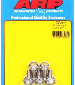 m6 x 1.00 x 12 hex ss bolts (5pcs)