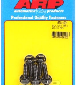 m6 x 1.00 x 20 12pt black oxide bolts (5pcs)