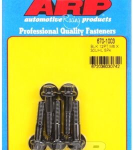 m6 x 1.00 x 30 12pt black oxide bolts (5pcs)