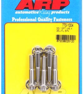 m6 x 1.00 x 35 12pt ss bolts (5pcs)