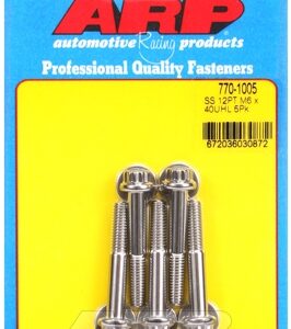 m6 x 1.00 x 40 12pt ss bolts (5pcs)