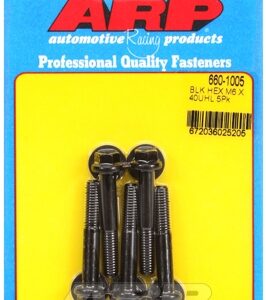 m6 x 1.00 x 40 hex black oxide bolts (5pcs)