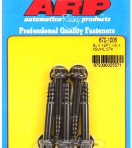m6 x 1.00 x 45 12pt black oxide bolts (5pcs)