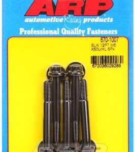 m6 x 1.00 x 50 12pt black oxide bolts (5pcs)